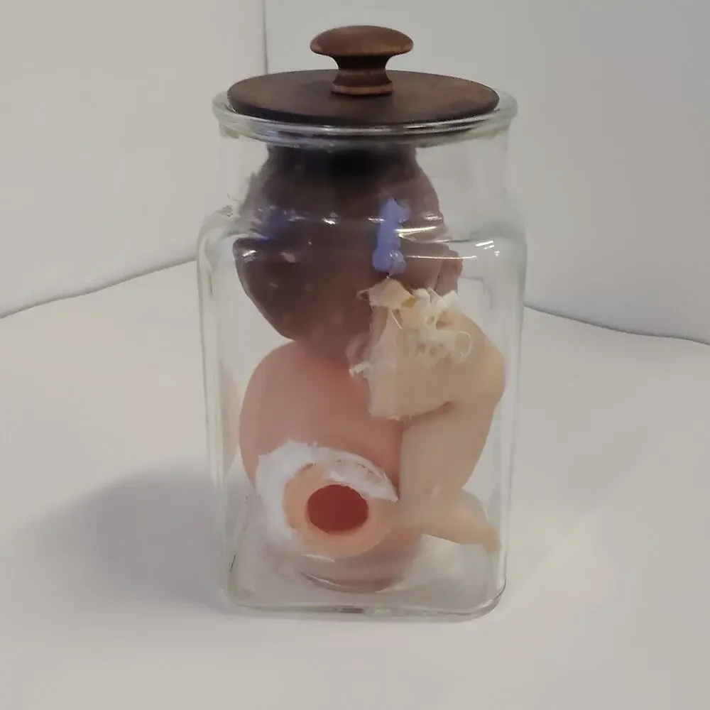 Doll Parts in Jar Oddity Decor 8